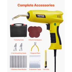 VEVOR Plastic Welding Kit, 220W Plastic Welder Gun with 800PCS Hot Staples & 56PCS Welding Rods, Professional Hot