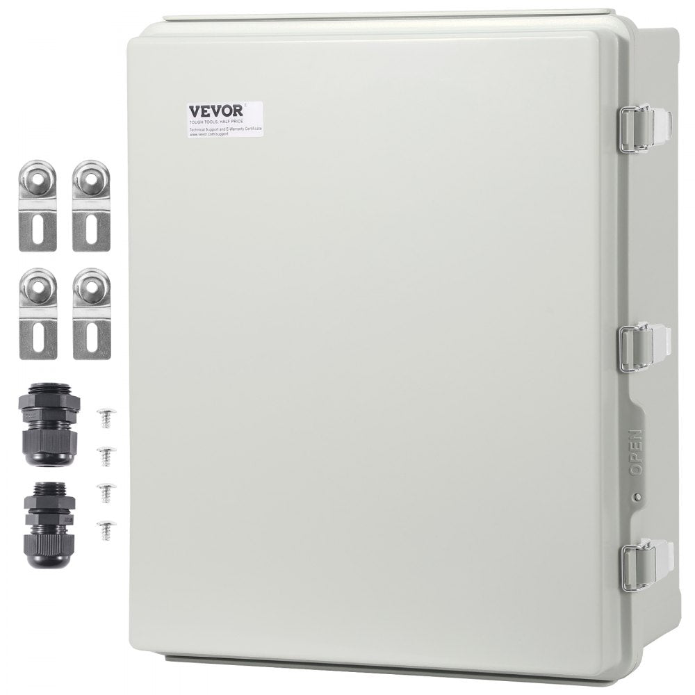 VEVOR Outdoor Electrical Junction Box, 20.87 x 16.92 x 7.87 in, ABS Plastic Electrical Enclosure Box with Hinged Cover