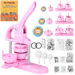VEVOR 3-IN-1 Button Maker, 1/1.25/2.28 inch(25/32/58mm) Pin Maker, 300pcs Button Parts,Button Maker Machine with Panda