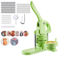 VEVOR Button Maker Machine, 2.95 in, Plastic Pin Maker with 100pcs Button Parts, Circle Cutter and Magic Book