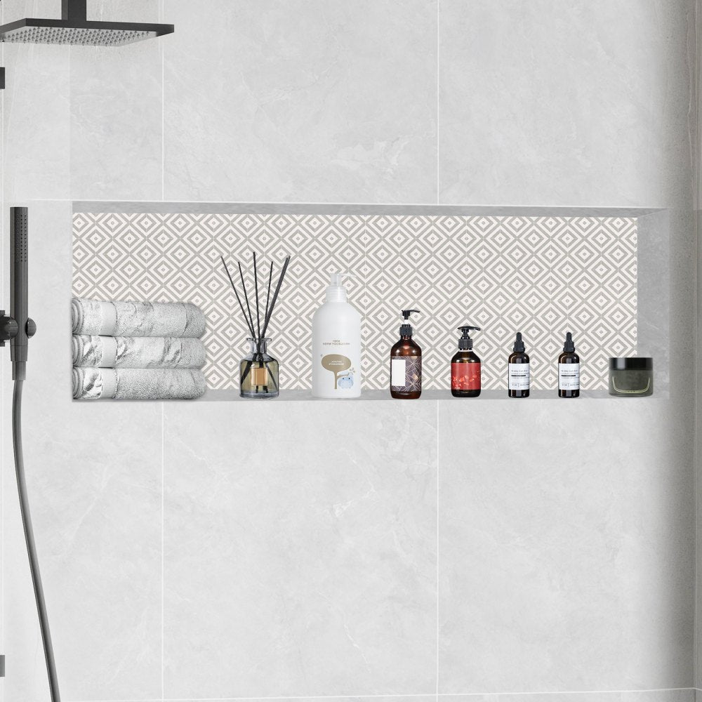 VEVOR Shower Niche Ready for Tile 16" x 50", Single Shelf Organizer, Square Corners Wall-inserted Niche Recessed