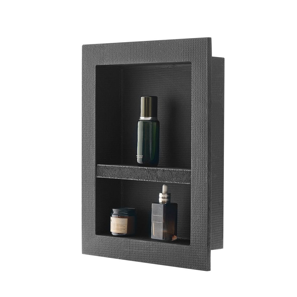 VEVOR Shower Niche, 16 x 20 x 4 inch Recessed Wall Niche with Movable Divider Shelf, Modern Soap & Shampoo Storage