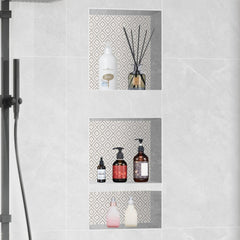 VEVOR Shower Niche Ready for Tile 16" x 16" & 16" x 20", Triple Shelf Organizer, Square Corners Wall-inserted Niche