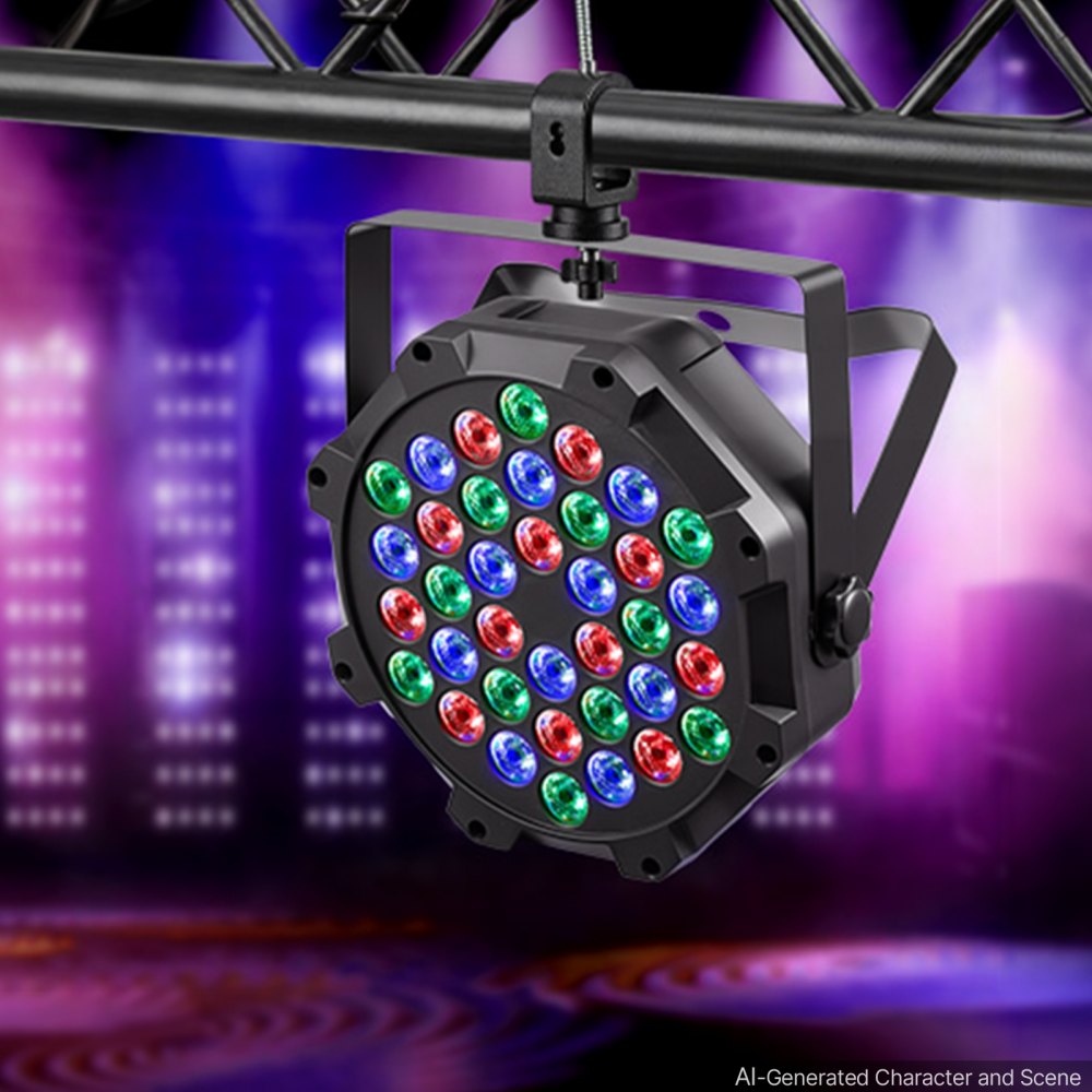 VEVOR LED Par Lights, 8 Pack 36 LED RGB Stage Lights Uplight Stage Lighting, for DJ, Event, Music Party, Wedding, Bar