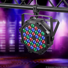 VEVOR LED Par Lights, 8 Pack 36 LED RGB Stage Lights Uplight Stage Lighting, for DJ, Event, Music Party, Wedding, Bar