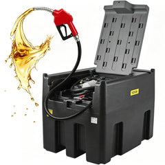 VEVOR Portable Diesel Tank, 116 Gallon Capacity & 10 GPM Flow Rate, Diesel Fuel Tank with 12V Electric Transfer Pump