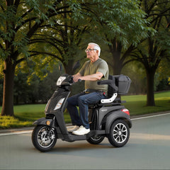 VEVOR Heavy Duty 3-Wheel Mobility Scooters for Seniors & Adults, 500lbs Capacity, 21.5 Miles 3-Speed Long Range, 1000W