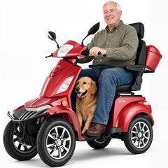 VEVOR Heavy Duty 4-Wheel Mobility Scooters for Seniors & Adults, 500lbs Capacity, 21.5 Miles 3-Speed Long Range, 1000W