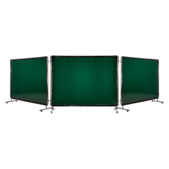 VEVOR Welding Screen with Frame, 3-Panel 6 x 8 FT Welding Curtain Screen, Flame-Resistant Vinyl Safety Protection