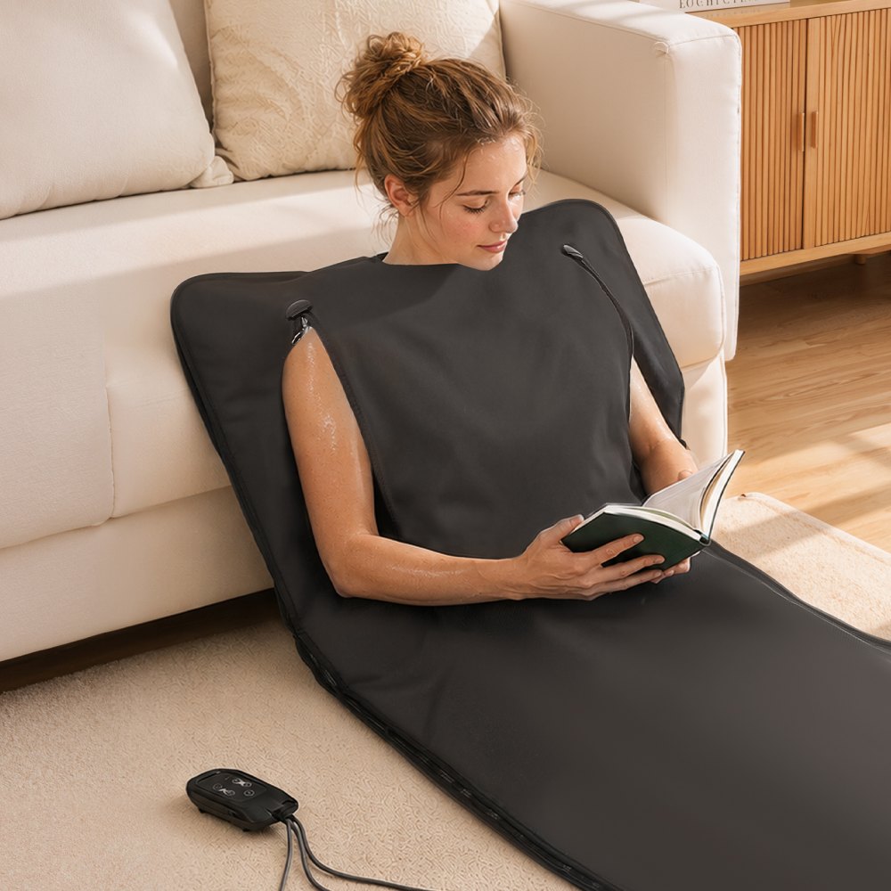 VEVOR Infrared Sauna Blanket with Armholes, 71 x 32 in Portable Sauna Bag, Even Heating for Home Detox & Relaxation