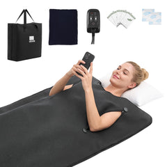 VEVOR Infrared Sauna Blanket with Armholes, 71 x 35 in Portable Sauna Bag, Even Heating for Home Detox & Relaxation