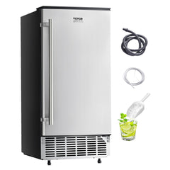 VEVOR Undercounter Built-in Ice Maker, 80 Lbs/Day Under Counter Ice Maker Machine with Reversible Door Stainless Steel