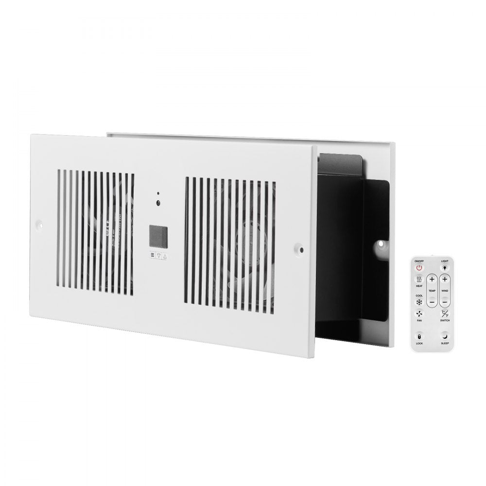 VEVOR 4-Inch Room to Room Fan, 2-in-1 300 CFM Through Wall Fan with Remote Control & Temperature Control, 10-Speed