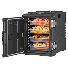 VEVOR Insulated Food Pan Carrier, 95 Qt Non-Electrical Food Warmer, with Wheel & 304 Stainless Steel Latch, LLDPE
