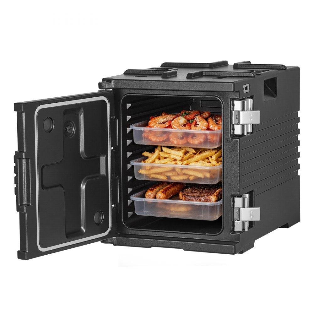 VEVOR Insulated Food Pan Carrier, 82 Qt Non-Electrical Food Warmer, with Wheel & 304 Stainless Steel Latch, LLDPE