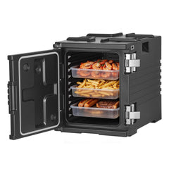 VEVOR Insulated Food Pan Carrier, 82 Qt Non-Electrical Food Warmer, with Wheel & 304 Stainless Steel Latch, LLDPE
