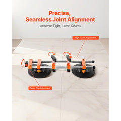 VEVOR Seamless Seam Setter, 2 Packs, Granite Seam Setter with 6 in Vacuum Suction Cups & Tool Bag, Seam Joiner for Seam