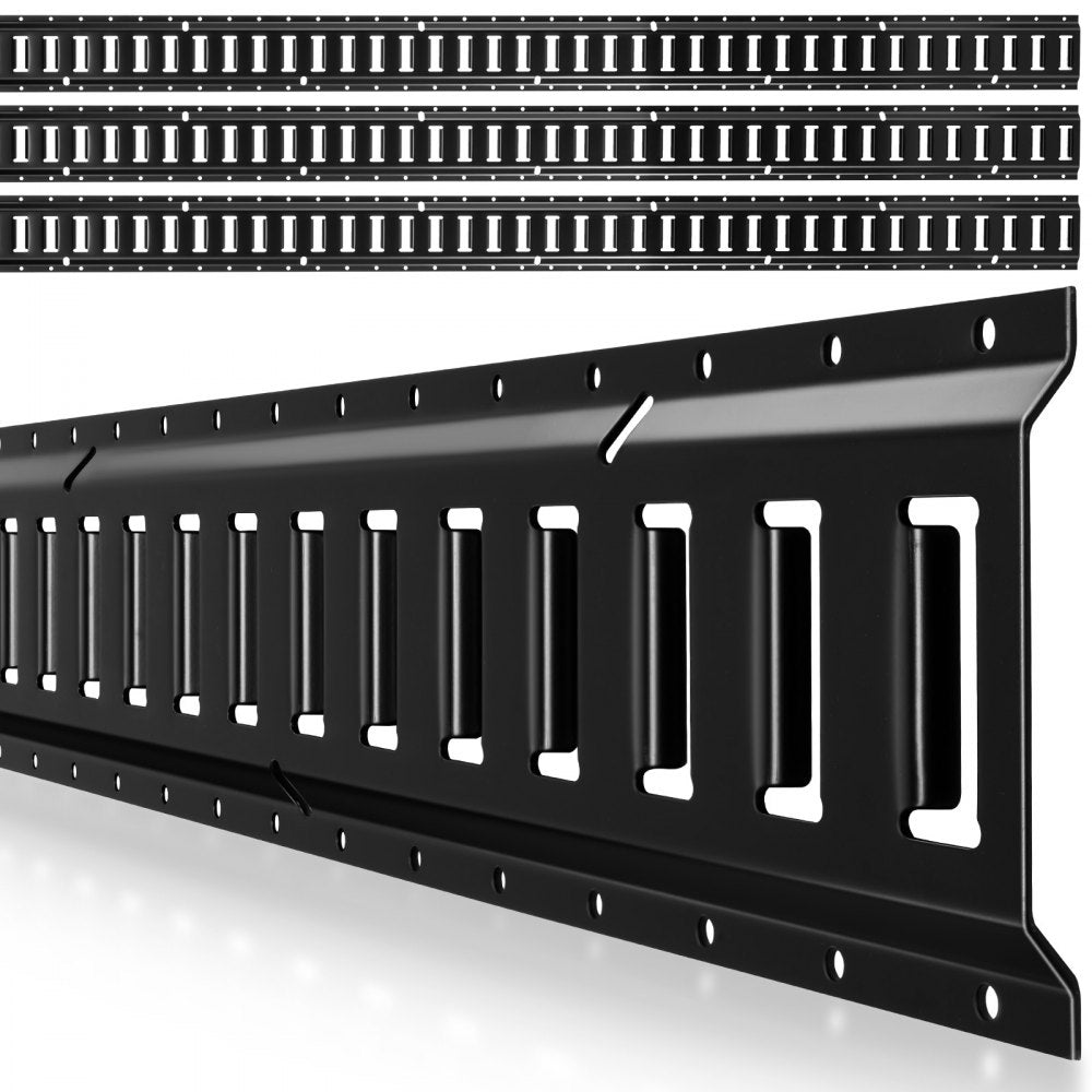 VEVOR E-Track Tie-Down Rails, 4 Pack, 7.7 ft E Track Rails Secures Cargo & Heavy Loads Up to 2,000 lbs, Trailer