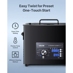 VEVOR 6L Ultrasonic Cleaner, Professional Ultrasonic Cleaner Machine with Knob Control, Stainless Steel Cleaning