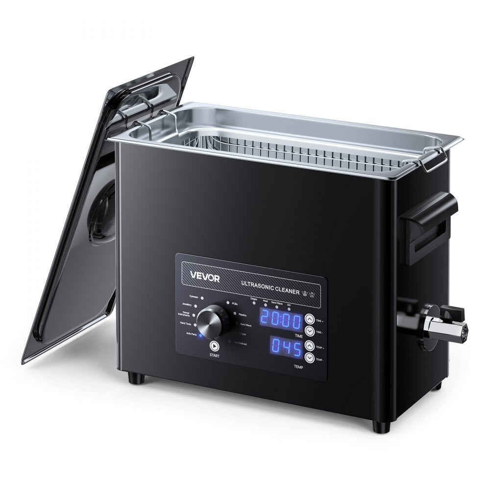 VEVOR 6L Ultrasonic Cleaner, Professional Ultrasonic Cleaner Machine with Knob Control, Stainless Steel Cleaning