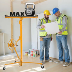 VEVOR 16ft Drywall Lift, Heavy-Duty 150 lbs Sheetrock Hoist with Adjustable Telescoping Arm, Lockable Wheels, Drywall