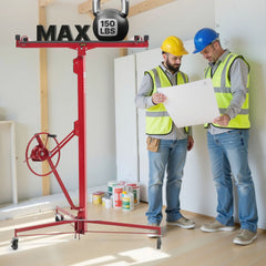 VEVOR 16ft Drywall Lift, Heavy-Duty 150 lbs Sheetrock Hoist with Adjustable Telescoping Arm, Lockable Wheels, Drywall