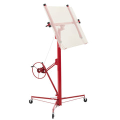 VEVOR 16ft Drywall Lift, Heavy-Duty 150 lbs Sheetrock Hoist with Adjustable Telescoping Arm, Lockable Wheels, Drywall