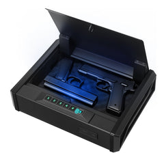 VEVOR Gun Safe, Heavy Duty Handgun Safe with Fingerprint/Password/Key, 3-Way Quick Access Firearm Case Box with