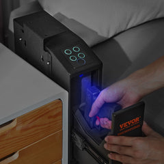 VEVOR Mounted Gun Safe for Pistols, Biometric Gun Safe with Three Quick Access Ways of Fingerprints, Passwords and