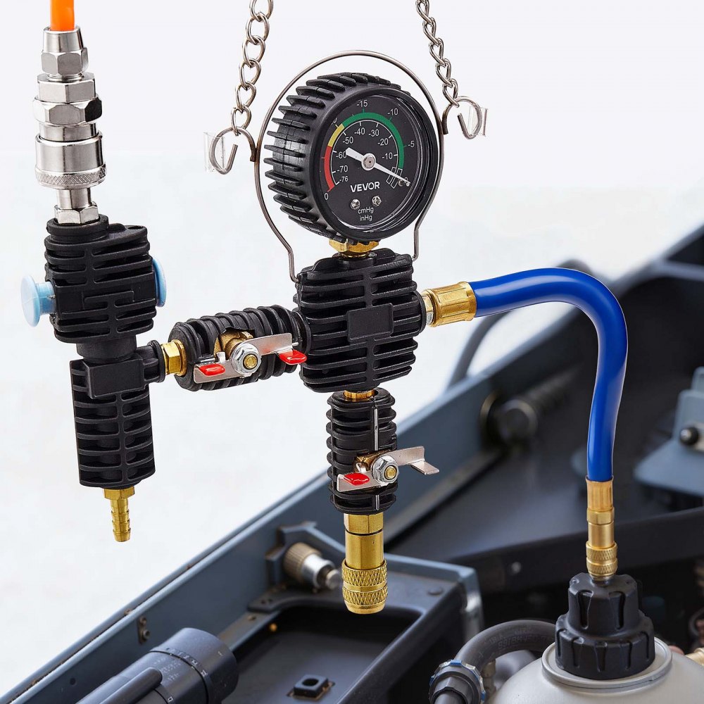 VEVOR Coolant Pressure Tester Kit, 31Pcs Radiator Vacuum Refill Kit with 3 Metal Adapters, Universal Fit, Automotive