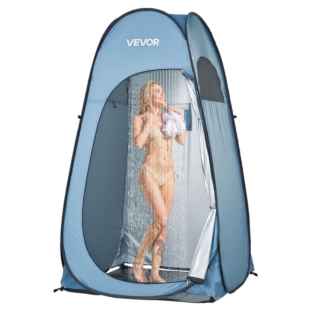 VEVOR Pop up Shower Tent, Instant Portable Privacy Tent Changing Room with Ground Stakes, Ropes, and Carry Bag, 190T