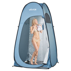 VEVOR Pop up Shower Tent, Instant Portable Privacy Tent Changing Room with Ground Stakes, Ropes, and Carry Bag, 190T