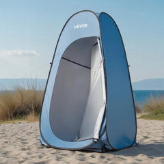 VEVOR Pop up Shower Tent, Instant Portable Privacy Tent Changing Room with Hanging Bag, Ground Stakes, Ropes, Carry