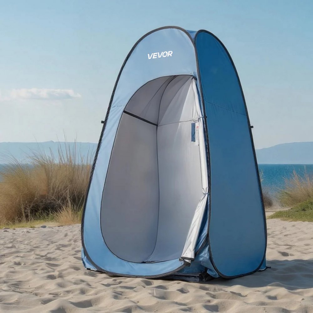 VEVOR Pop up Shower Tent, Instant Portable Privacy Tent Changing Room with Shower Bag, Ground Stakes, Ropes, Carry Bag