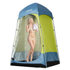 VEVOR Camping Shower Tent, 1 Room, Portable Privacy Tent Changing Room with Ground Stakes, Ropes, Carry Bag, and Steel