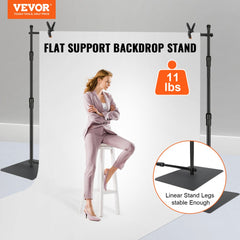 VEVOR 10ft x 10ft Pipe and Drape Kit, Heavy Duty Backdrop Stand with Carbon Steel Base, Adjustable Backdrop Support