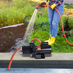 VEVOR 1.5 HP Cast Iron Sprinkler/Irrigation Pump, 115/230 Volt, 66 GPM 3450 RPM Shallow Well Jet Water Pump Booster