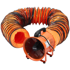VEVOR Portable Ventilator, 12 inch Heavy Duty Cylinder Fan with 33ft Duct Hose, 560W Strong Shop Exhaust Blower