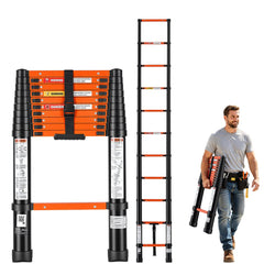 VEVOR Telescoping Ladder, 10.5 ft Extension Ladder Multi-Button Retraction, Heavy-Duty 330 lbs Capacity, for Home