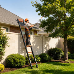 VEVOR Telescoping Ladder, 12.5 ft Extension Ladder One-Button Retraction, Heavy-Duty 330 lbs Capacity, for Home