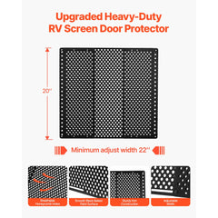 VEVOR RV Screen Door Protector, Adjusts from 22 to 31.5 inch, Adjustable Door Grille, Easy to Install, Reinforced