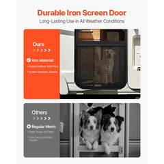 VEVOR RV Screen Door Protector, Adjusts from 22 to 31.5 inch, Adjustable Door Grille, Easy to Install, Reinforced