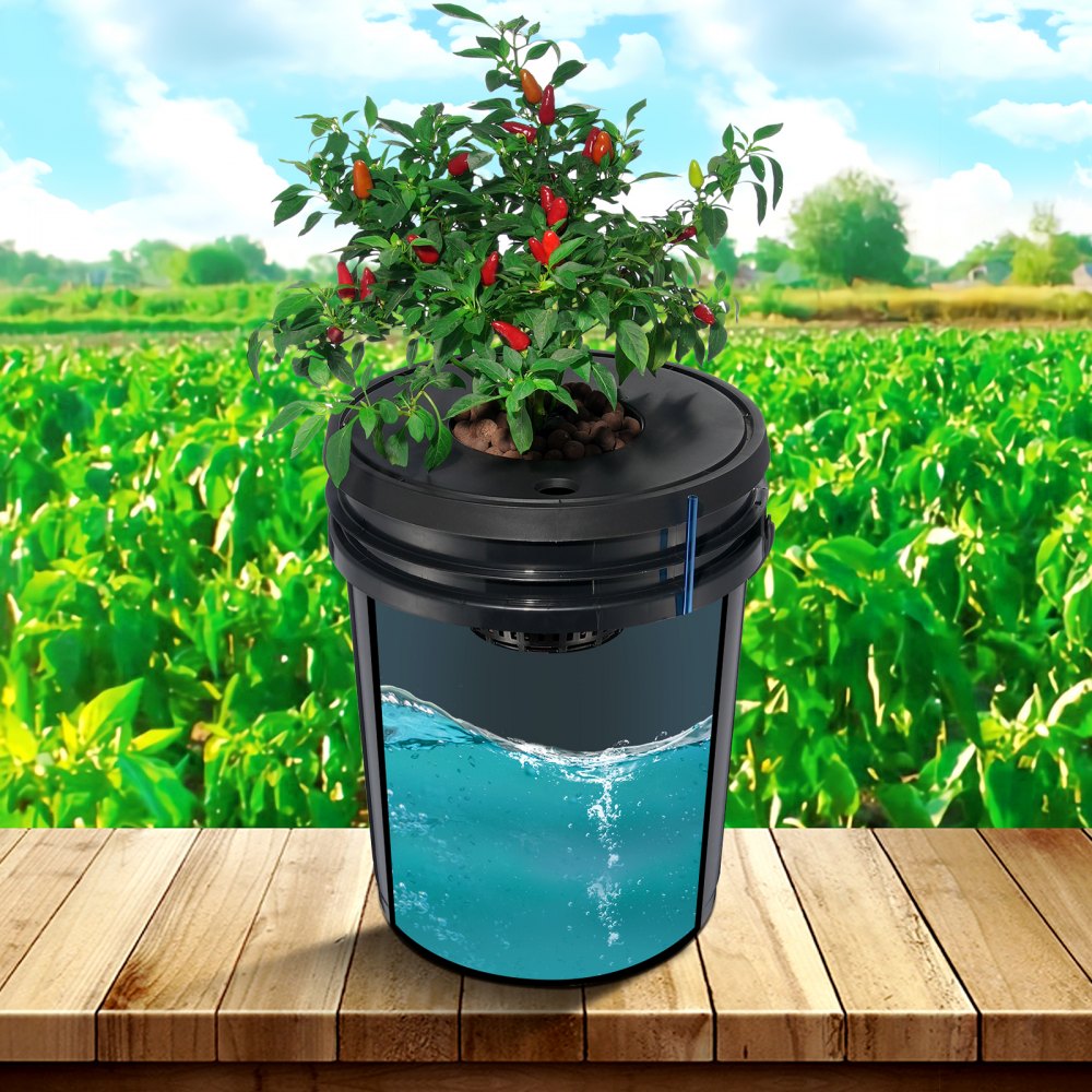VEVOR DWC Hydroponic System, 5 Gallon 4 Buckets, Deep Water Culture Growing Bucket, Hydroponics Grow Kit with Pump, Air