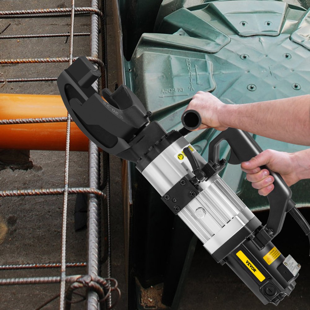 VEVOR 1.5 KW Electric Rebar Bender, 1''(25 mm) Hydraulic Electric Hand Held Rebar Bender, within 5 s, 110 V