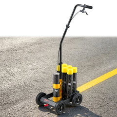 VEVOR Striping Line Marking Machine 6-Can Capacity Black with 4 Wheels, Parking Lot Striping Machine, 2 to 4 in