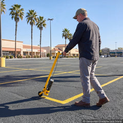 VEVOR Striping Line Painting Wand 4" Heavy-Duty Wheel Marking Paint Wand, For Ground Marking, Parking Lot and Field