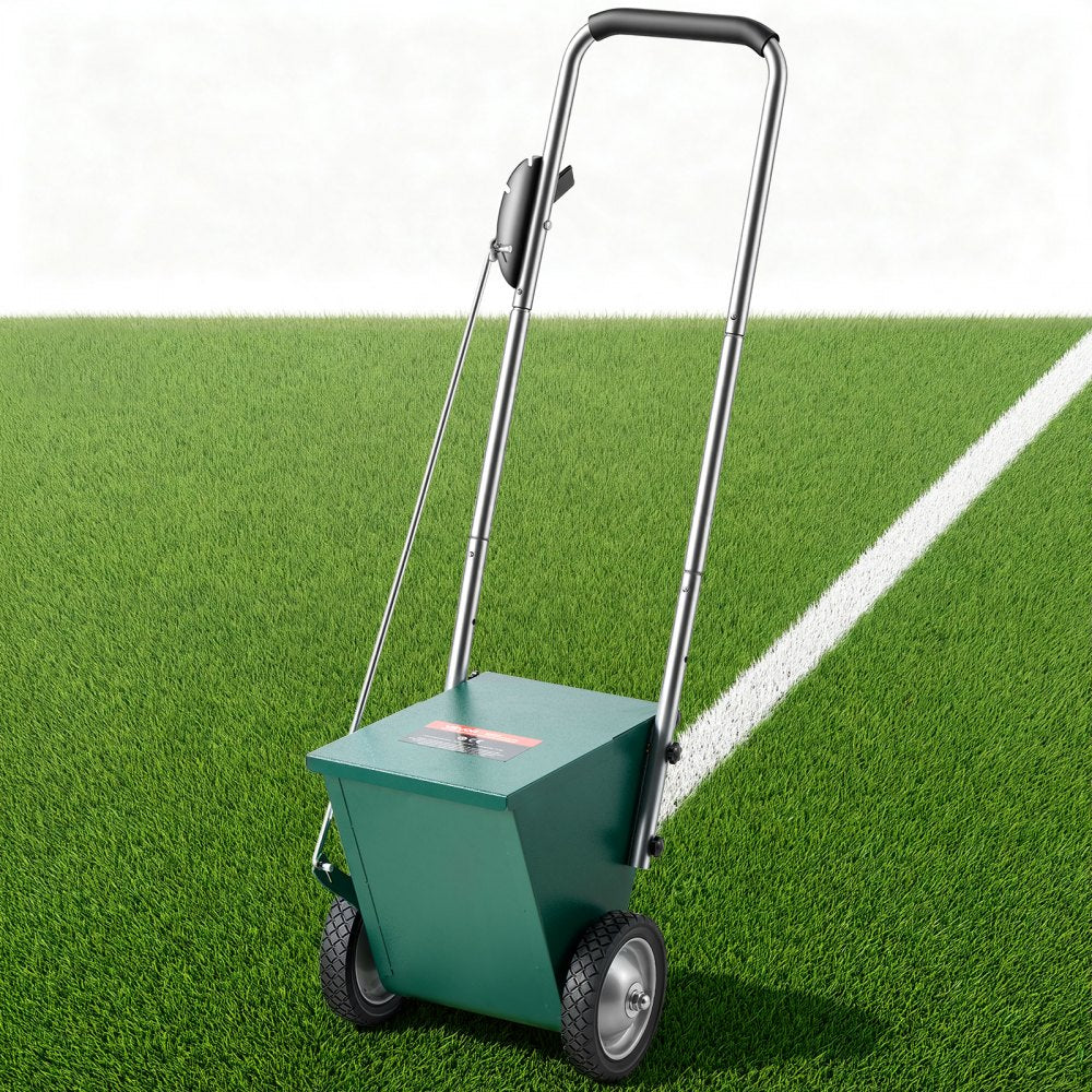VEVOR Steel Dry Line Marker 25 lbs Powder Capacity Field Dry Line Chalker, For Small Fields, 2 to 4 in Adjustable Line