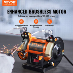 VEVOR Jewelry Polisher, Bench Grinder Polishing & Buffing Machine, 3590RPM Bench Lathe Polisher with 1 Wool Wheel & 1
