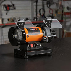 VEVOR Bench Buffer Polisher, 8300-10600 RPM Adjustable Speed, Polishing & Buffing Machine with Grinding, Fiber, and