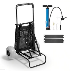 VEVOR Beach Dolly with Big Wheels for Sand, 20.1" x 14.6" Cargo Deck, w/ 9" Balloon Wheels, 165LBS Loading Capacity